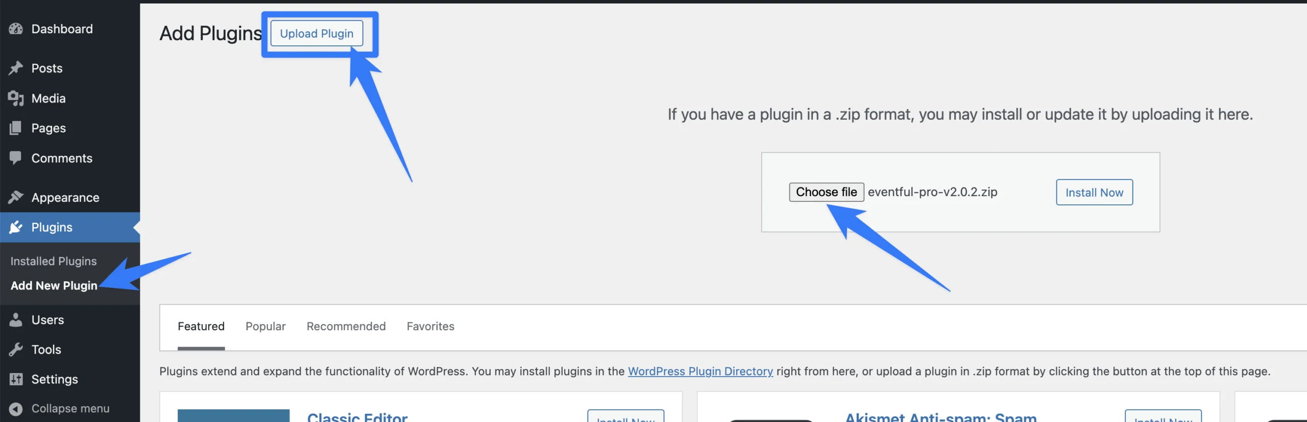 Eventful Add Plugin