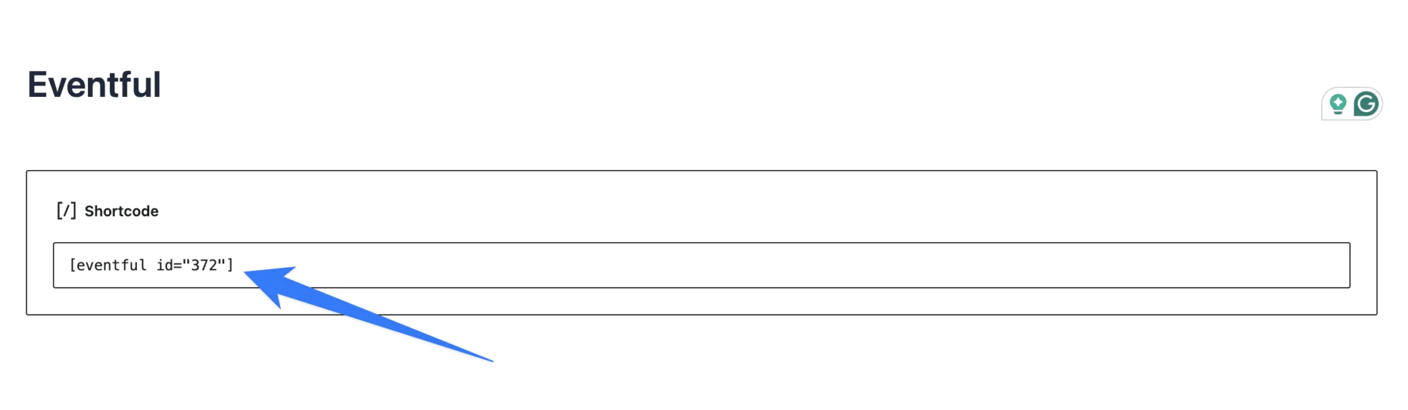 Eventful Short-code
