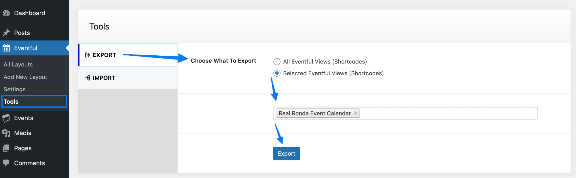 Events Export