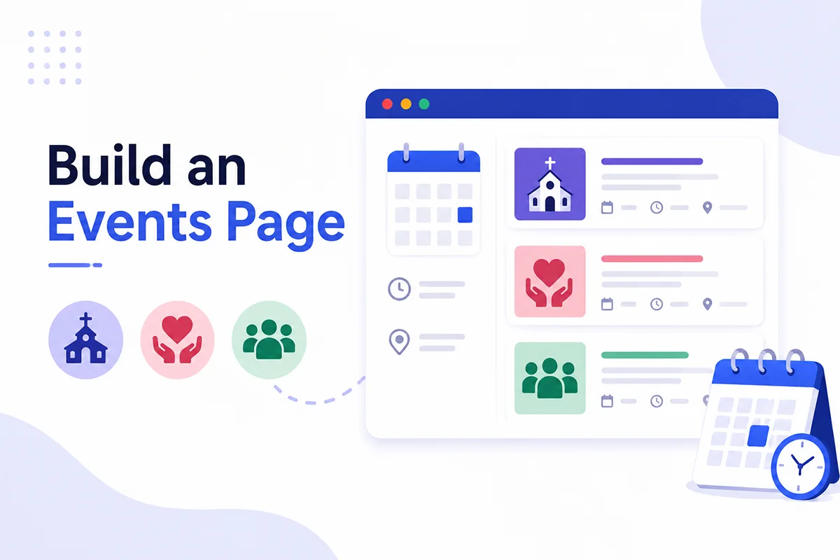 How to Build an Events Page for a Church, Nonprofit, or Community Group