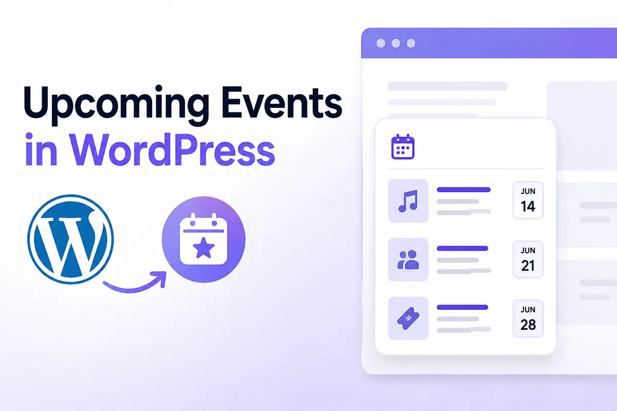 How to Show Upcoming Events in a WordPress Sidebar or Widget